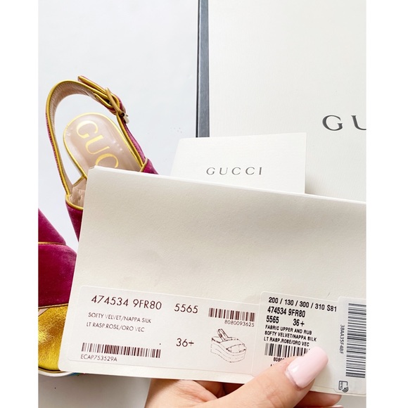 Gucci | Velvet Crossover platform sandal - Picture 7 of 8